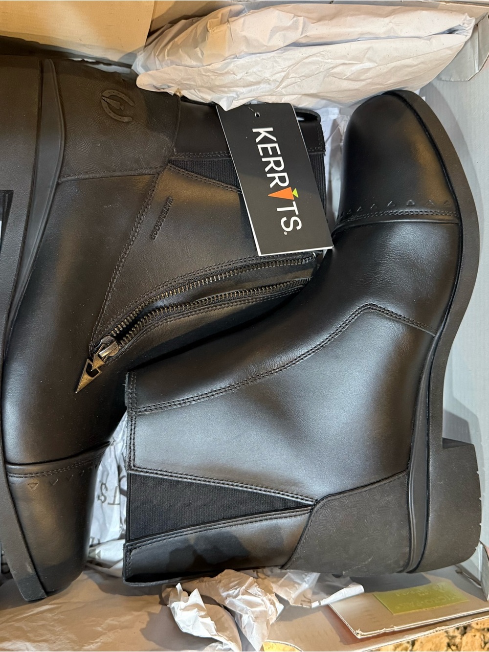 Kerrits cascadia ladies size 11 Black Waterproof Zip Paddock Boots - Picture 16 of 16